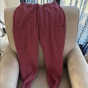 Pink mandala jogger scrubs